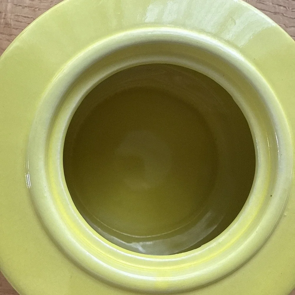 Vintage National Silver Co. Teapot Yellow Green With Sticker